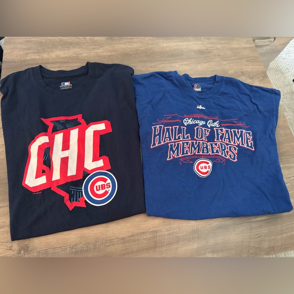 MLB Chicago Cubs Men’s Short Sleeve T-Shirts Lot Of 2 Size Large